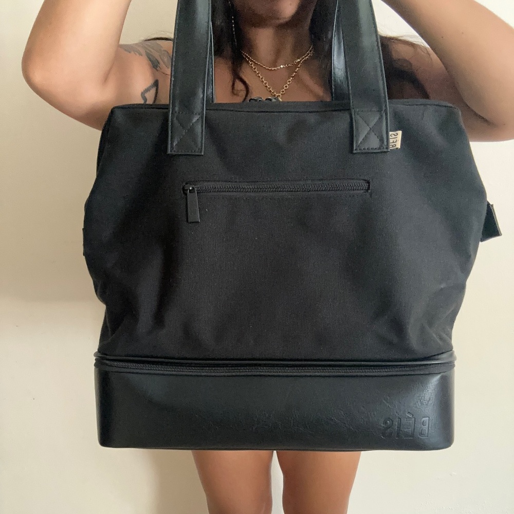 BEIS Black weekender Bag
